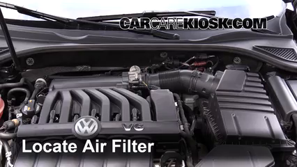 2015 Volkswagen Passat SEL Premium 3.6L V6 Filtre à air (moteur) Changement